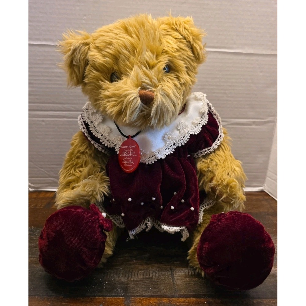 Vintage Build A Bear Limited Edition Collectibears Plush Velvet Dress Medallion